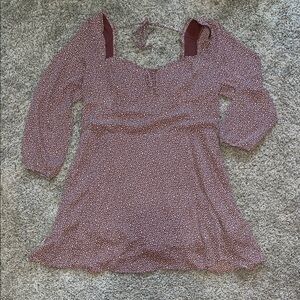 Abercrombie & Fitch Maroon and White Dress